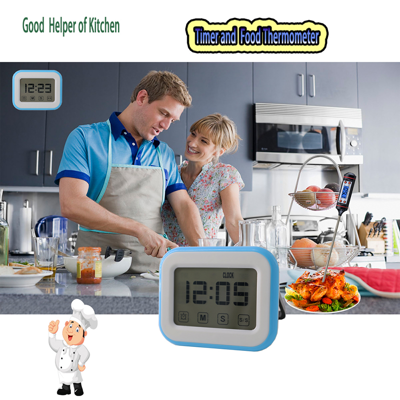 Ρολόι οθόνης ρολογιού οικιακής κουζίνας 24 ωρών
